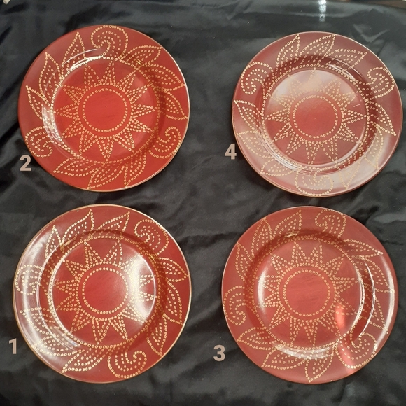 Pier 1 Vtg {4} Boho Matira Salad Plate Set of 4 - Picture 13 of 16